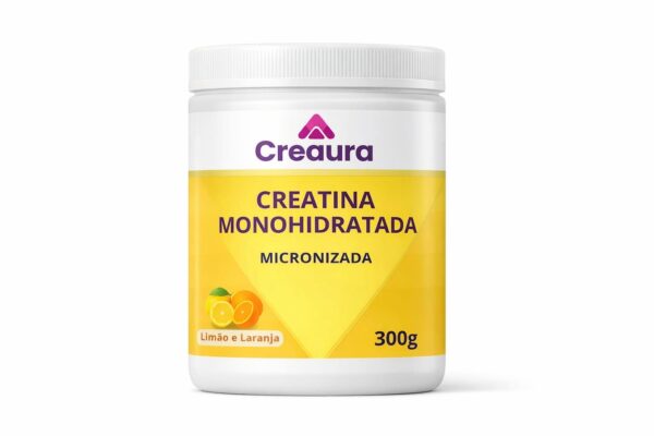 CREATINA MONOHIDRATADA 300G SABOR LIMÃO LARANJA